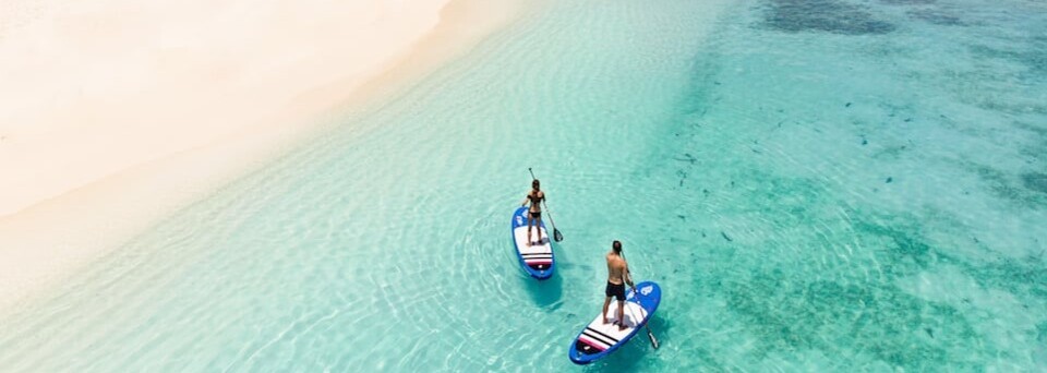 Wassersport im Reethi Faru Resort, Malediven