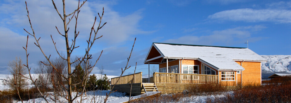 Island Ferienhaus Beispiel im Winter