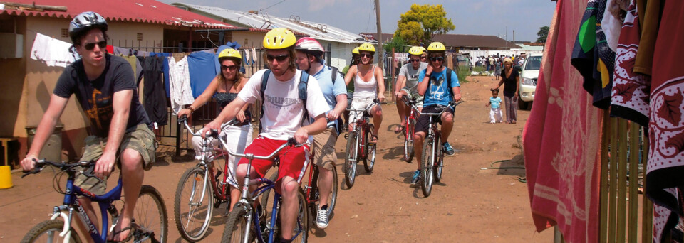 Fahrradfahrer in Soweto