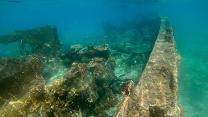 Schiffswrack auf Coron