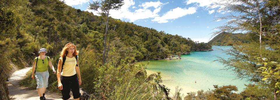 Wanderung an der Küste des Abel Tasman Nationalparks