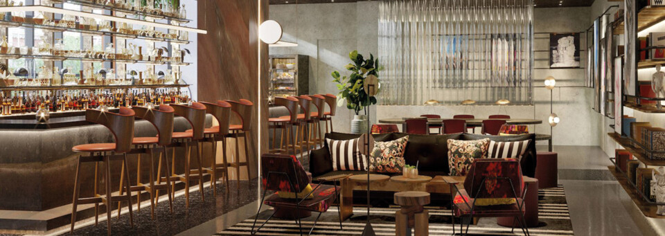 Bar/Lounge des Moxy NYC Chelsea