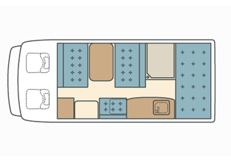 El Monte C16 Camper Layout bei Tag