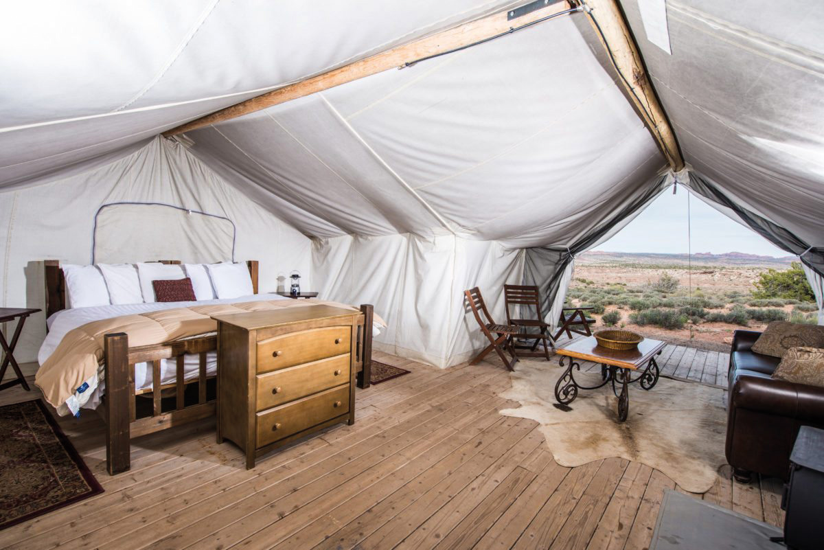 Suite Zelt des Moab Under Canvas© 