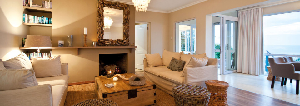 Lounge der The Robberg Beach Lodge in Plettenberg Bay