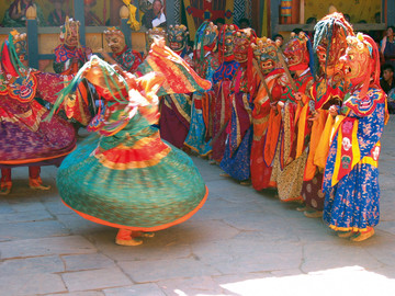 Traditionelle Bhutan Tänzer