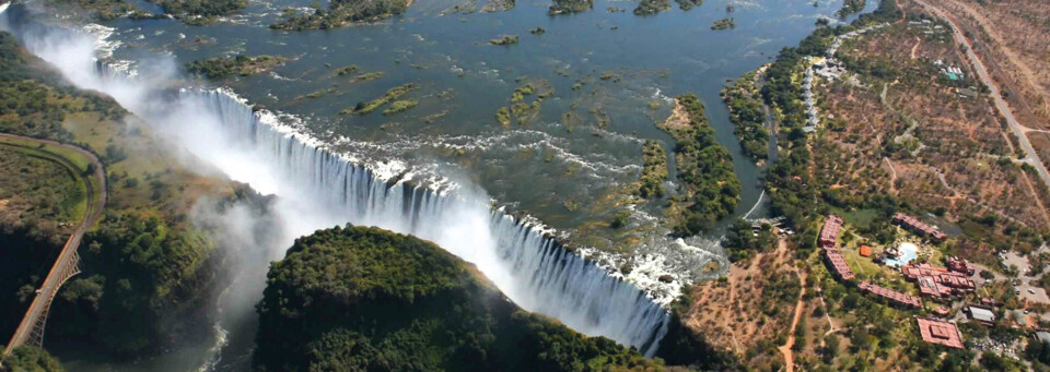 Viktoriafälle in Simbabwe von oben