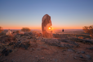 Broken Hill bei Sonnenuntergang, New South Wales, Australien