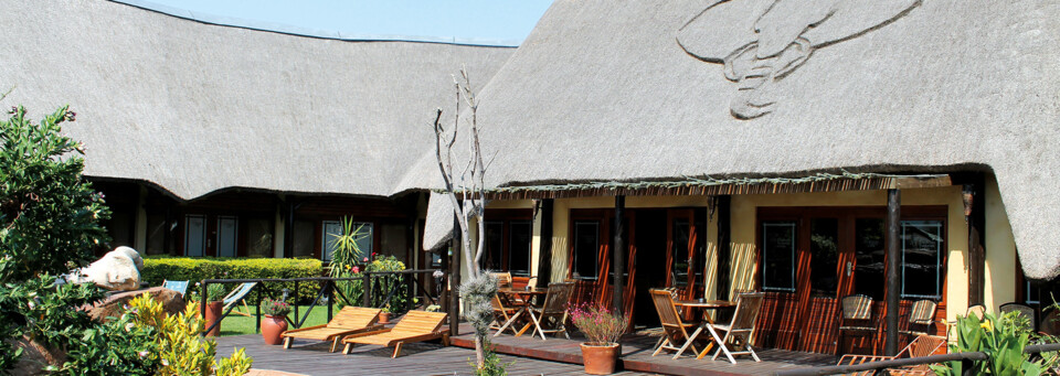 Aussenansicht Elephants Footprint Lodge Addo Elephant Nationalpark