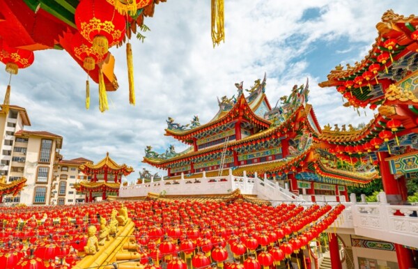 Kuala Lumpur Thien Hou Tempel Laternen