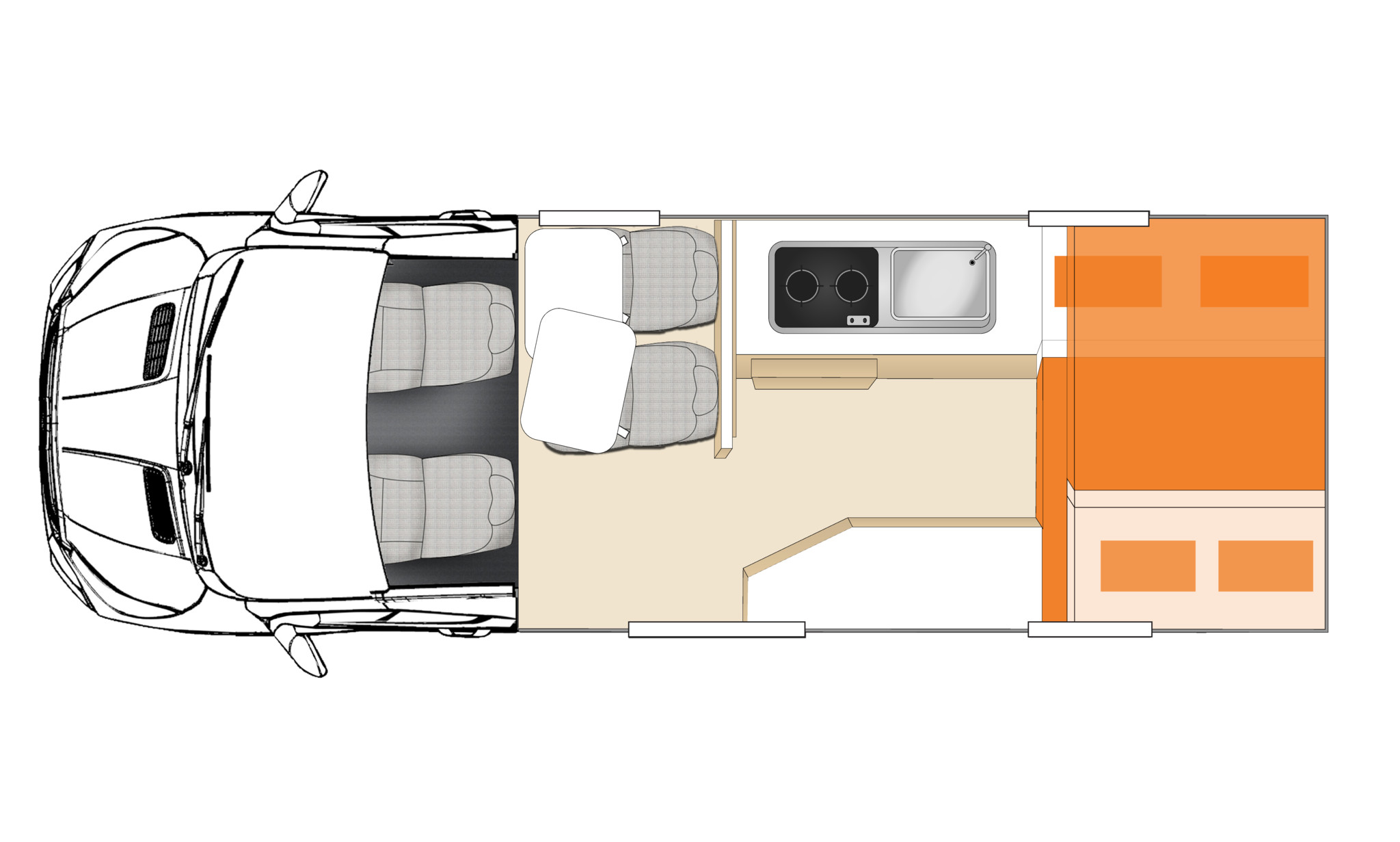 Floorplan bei Tag des Apollo Endeavour Camper