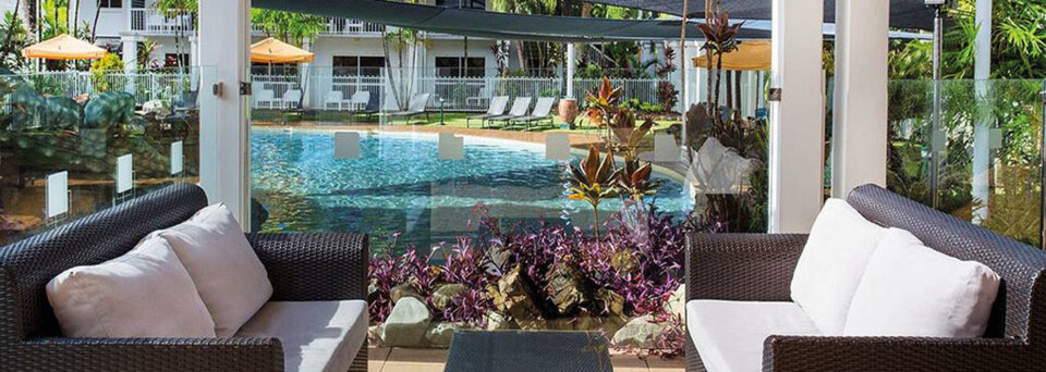 Hotel Grand Chancellor Palm Cove Blick auf Pool
