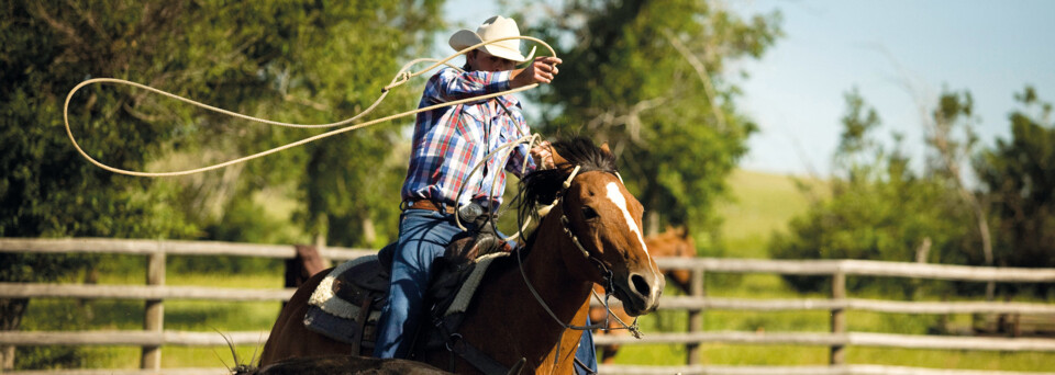 Reitender Cowboy mit Lasso - La Reata Ranch Kyle