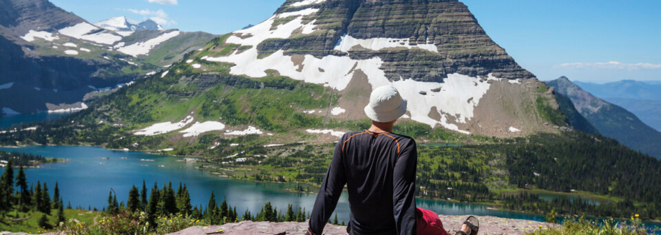 Wanderer im Glacier Nationalpark Montana