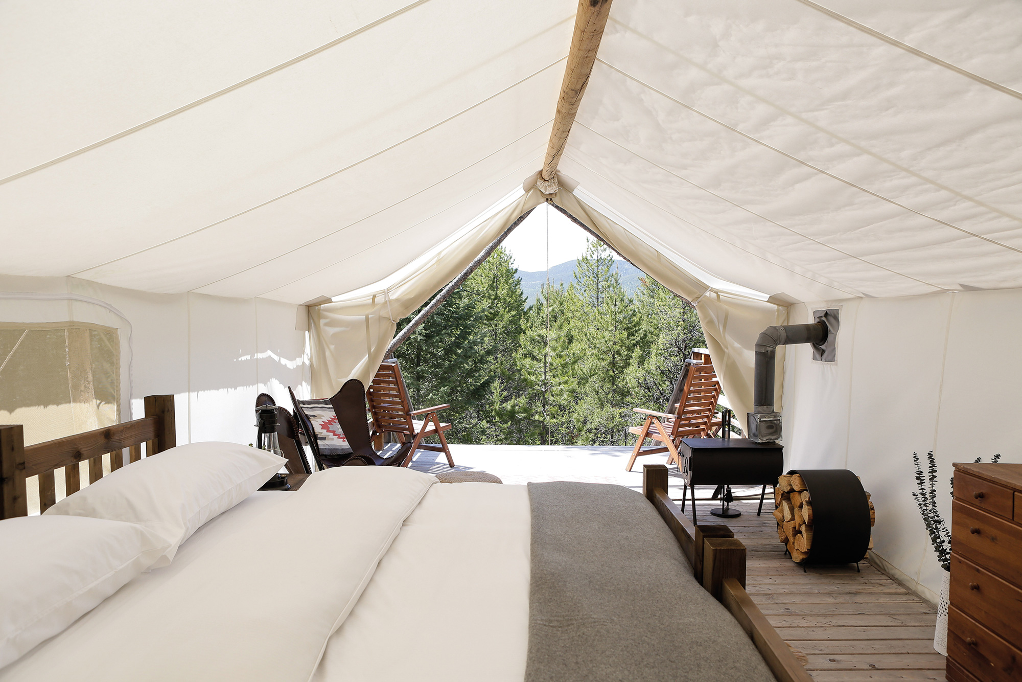 Deluxe Zelt des Glacier Under Canvas©