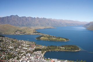 Queenstown von Oben Südinsel