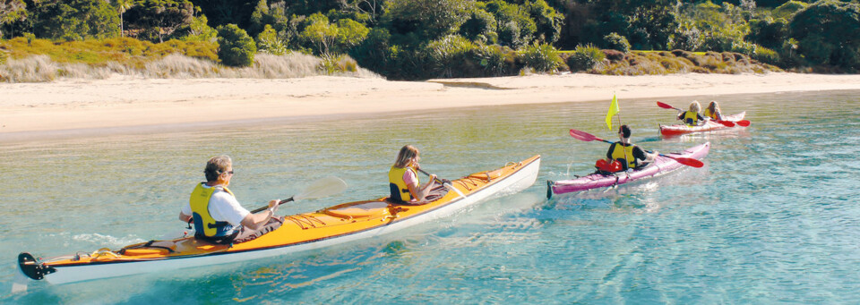 Kajakfahrer in der Bay of Islands