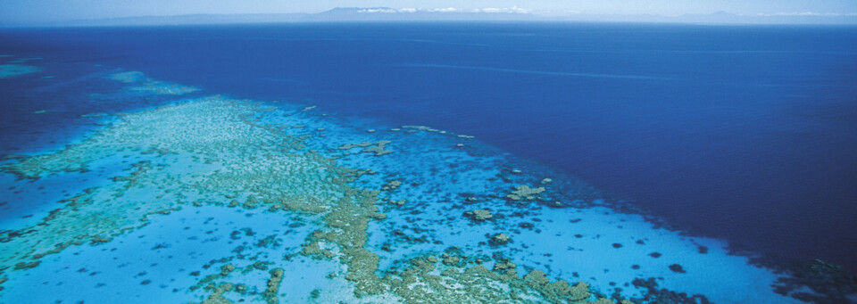 Luftaufnahme des Great Barrier Reef
