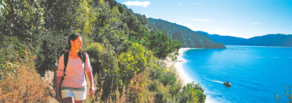 Wanderer im Abel Tasman Nationalpark