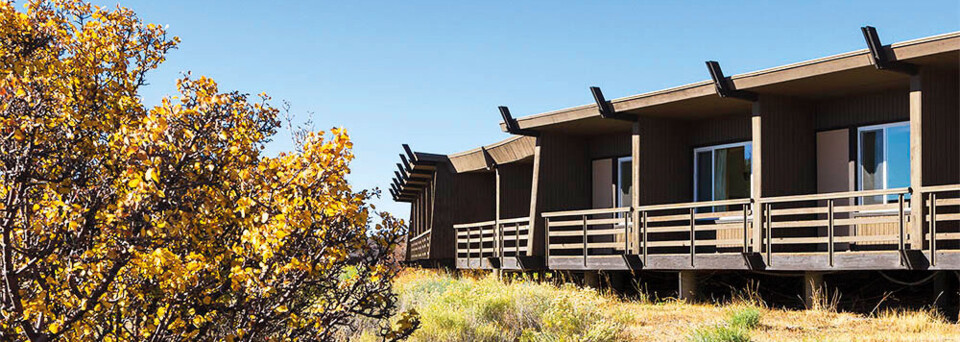 Außenansicht der Far View Lodge im Mesa Verde Nationalpark
